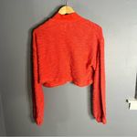 Urban Outfitters  orange lace up cropped sweater Photo 4