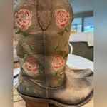 Liberty Black Nina Rose Distressed Brown Leather Floral Embroidered Boots Sz 6.5 Photo 9