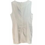 Francesca's  Alya White Sleeveless Embroidered Sheath Dress Ivory With Metallic M Photo 4