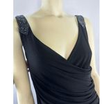 Carmen embellished black Gunmetal Beads Classic sleeveless dress size 10 Photo 7
