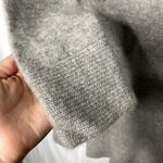 White + Warren Long Sleeve 100% Cashmere Ribbed Sweater Dress Small Light Gray Photo 3