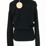 Honey Punch Laced Tie Black Knit Sweater Top Photo 5