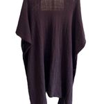 Free People Open Knit Cozy Duster Length Shawl | Plum Purple | XS/S Photo 3