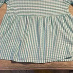 XL 1X 2X Aqua/teal cheers boutique CHECKERED top babydoll OVERSIZED Blue Photo 3