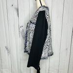 Chico's Women Leopard Black & Purple Open Front Long Sleeve Blazer Sz XL (3) Photo 6