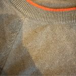 Brunello Cucinelli  Cashmere Sweater Light Brown with Orange Trim Small Photo 4