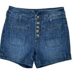Pilcro  by Anthropologie High Rise Slim Denim Shorts Photo 0