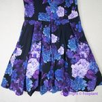 City Chic New! Hydrangea Fit & Flare Dress - black purple, women plus size 16 Photo 12