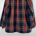 J.Crew  Plaid Tunic Top‎ Small Black Red Velvet Trim Long Sleeve Preppy Classic Photo 7