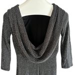 Bisou Bisou  Silver Drape Back Dress Photo 5