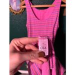 Fresh Produce  Women XS Pink Pinstripe  Drape Tank Cotton USA Dress Photo 3
