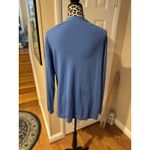 Talbots  V-NECK POINTELLE GIRLFRIEND CARDIGAN Blue Mature Career Office Sz L Photo 1