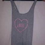 Victoria's Secret  M Angel Gray Pink Heart Tank Top Photo 0