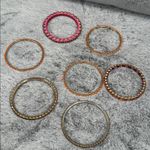 Colorful Beaded Bracelet Bangle Set Pink Photo 3