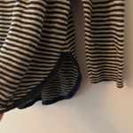 Eileen Fisher  Navy White Striped Long Sleeve Cotton Linen Women's size Medium Photo 4