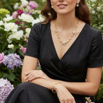 Beautiful 4 piece gold and cz elephant set Black Photo 0