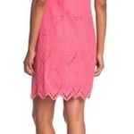Trina Turk Praise Eyelet Ruffle Sheath Dress Cosmo Pink Photo 1