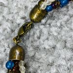 Multistrand Beaded Necklace Center Dangle Earth Tones Photo 7