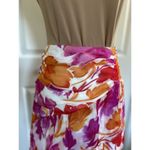 Milly  Mira Paper Peony Print Mini Skirt in Happy Orange Multi Size 6 Photo 2