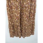 Old Navy Dress Women SMALL Camel Brown Floral Print Sleeveless Cami Tank Mini Photo 2