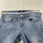Aeropostale  Distressed Skinny Denim Jeans Womens 6 Short Blue Raw Hem‎ Low Rise Photo 5