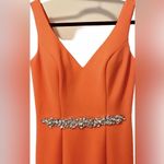 Elegant Jonathan Kayne Orange Gown with Embellished Waist Size 2 Photo 6