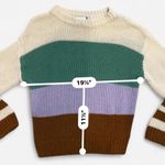 Lush Clothing Lush Colorblock Knit Sweater Women’s | Size M | Chunky Crewneck Pullover Photo 2
