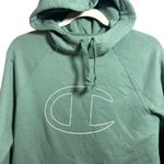 Champion Womens Sz M Sweatshirt Jersey Hoodie Athletics Logo Sleeve Spellout Photo 1