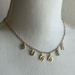 JS Summer name letter gold tone necklace Photo 6