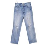 AMO Layla High Rise Relaxed Straight Leg Jeans Light Vintage Wash Women's 28 Blue Photo 1