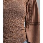 Gimmicks by BKE  Brown Square Neck Lace Stretch Cottagecore Top Small Photo 9