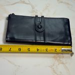 Roulens Blue Leather Wallet Snap Closure Zip Pockets ID Card Holder 7"x4"x1" Photo 8