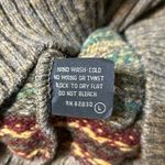 Lands' End Vintage  Shetland Wool Striped Cardigan Sweater Indie Grunge Grandpa Photo 7