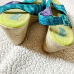 Calypso St. Barth  for Target Linen Espadrille Wedges Turquoise Print 8 Photo 5