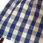 Joie  Blue & White Check Plaid Cotton Blend Tie Waist Paperbag Shorts Women Sz L Photo 2