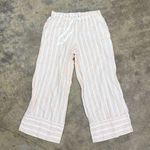 Haven Well Within Organic Cotton Linen Striped Pants White Size XS Photo 1