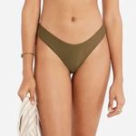 J.Crew Curved Waist Cheeky Bikini Bottoms in Safari Green Size S New Photo 0