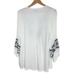 Lane Bryant Peasant Floral embroidered Bib Balloon Sleeve Tunic Boho size 14/16 Photo 1