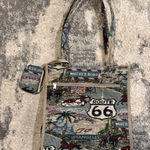 Source Unknown Route 66 Themed Tote Bag Photo 0
