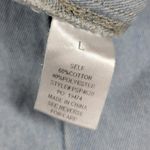 Polagram Overall Button Up Denim Jumpsuit Womens L Blue Light Wash Ruffle Straps Photo 3