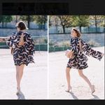 NWOT Valentino bird print cape dress Photo 2