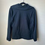 Ralph Lauren Lauren Jeans. Co  Sz M Women's Wrap Knit Jacket Navy Pockets Cotton Photo 2