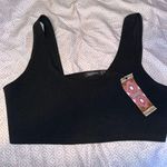 Boohoo Cropped Black Top Photo 0