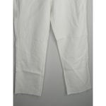 ZARA White Mom Jeans Women's Size 4 Cotton High Waist Preppy Tapered Raw Hem Photo 2