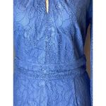 Saylor  Periwinkle Blue Lace Long Puff Sleeve High Twist Neck‎ Jayme Dress Size S Photo 10