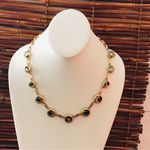 Coldwater Creek  Fancy Gold Tone & Glass Necklace Photo 1