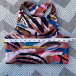 Betsey Johnson Performance Tribal Abstract Zebra High Neck Longline Sports Bra S Photo 2