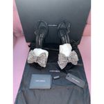 Dolce & Gabbana Keira Bow Sandal in Nero & Crystal 37 With Box womens High Heels Photo 8