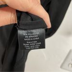 Norma Kamali  Black Long Sleeve Faux Wrap Mini Dress Womens XS Jersey Bodycon Photo 8