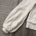 A New Day  White Sweatshirt Pullover Top with Balloon Puffy Sleeves Medium Photo 4